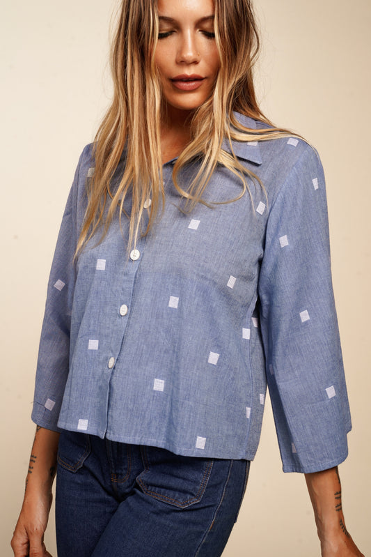 CHEMISE KHADI LIGHT BLUE