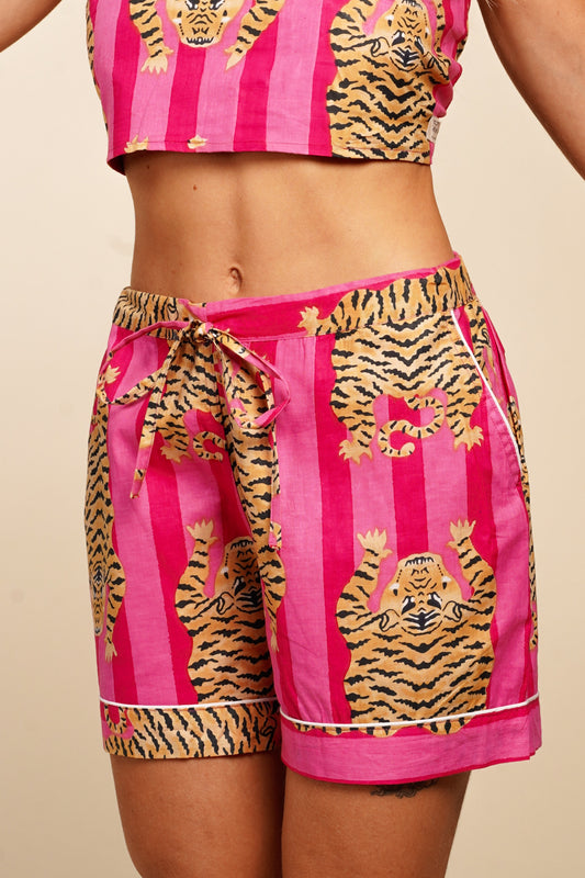 SHORT FEMME PINK TIGER