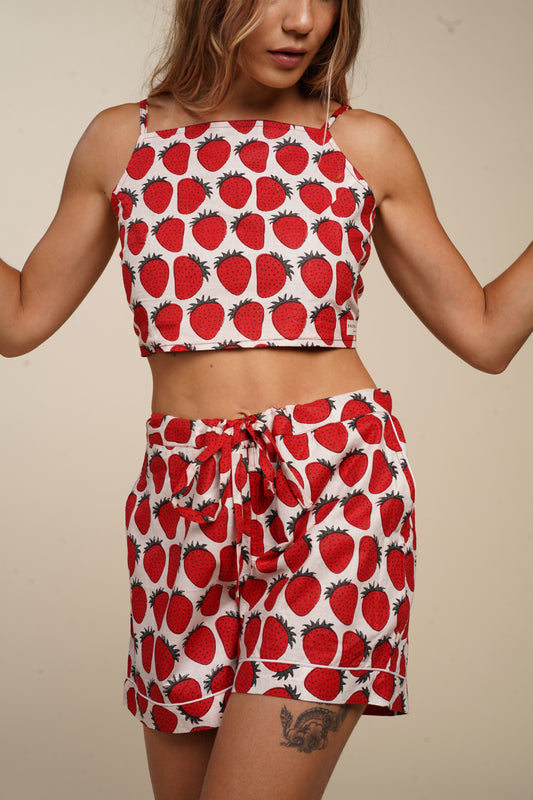 SHORT FEMME FRAISE
