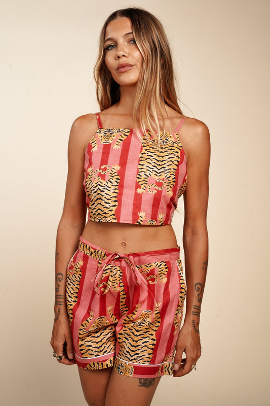 CROP TOP LIGHT PINK TIGER