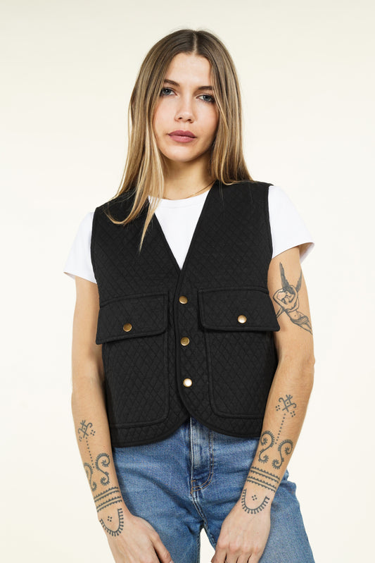 GILET MATELASSÉ NOIR