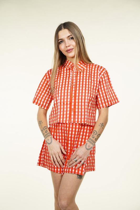 CHEMISE MANCHES COURTES VICHY