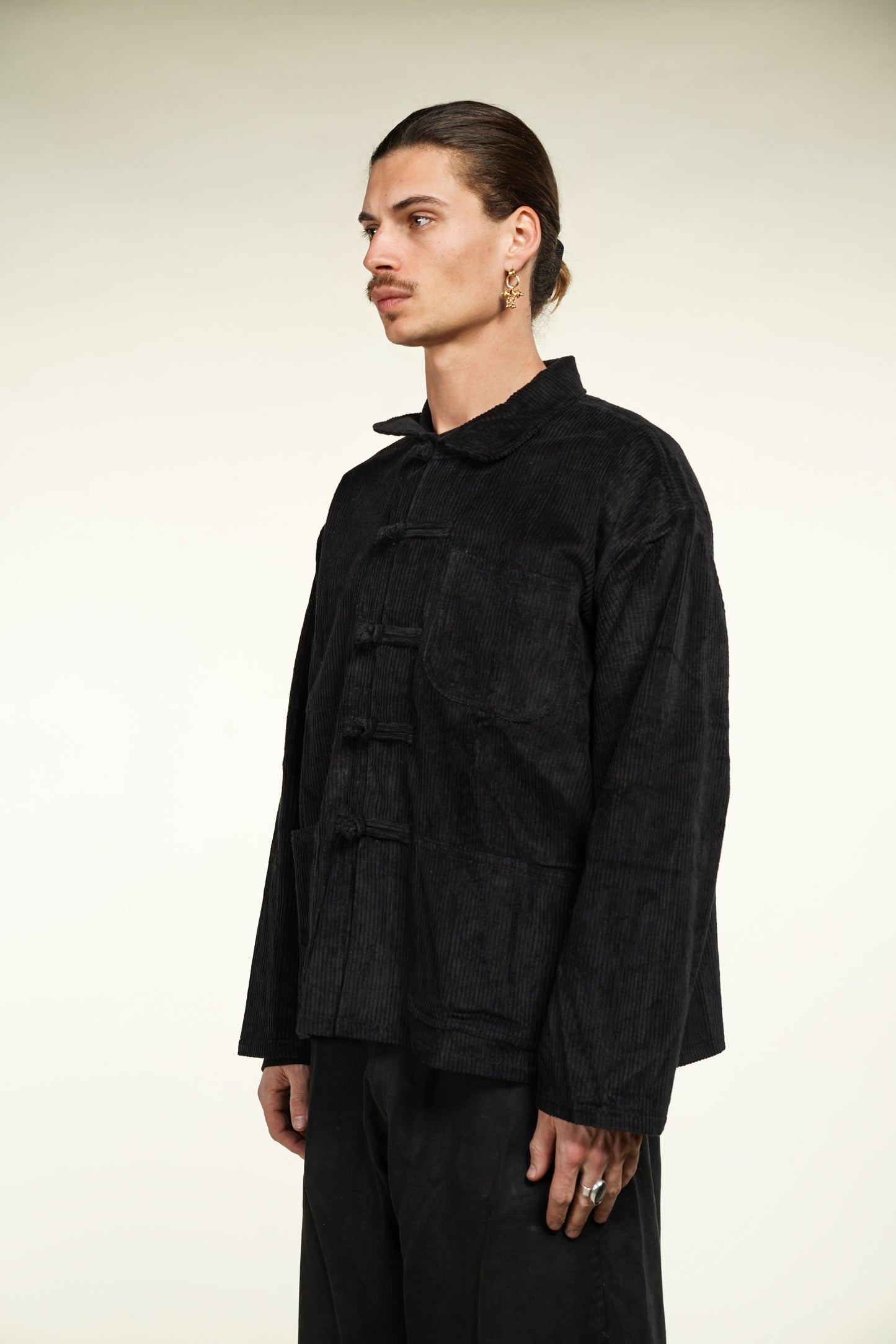 VESTE SHANGHAI VELOURS CORDUROY NOIRE
