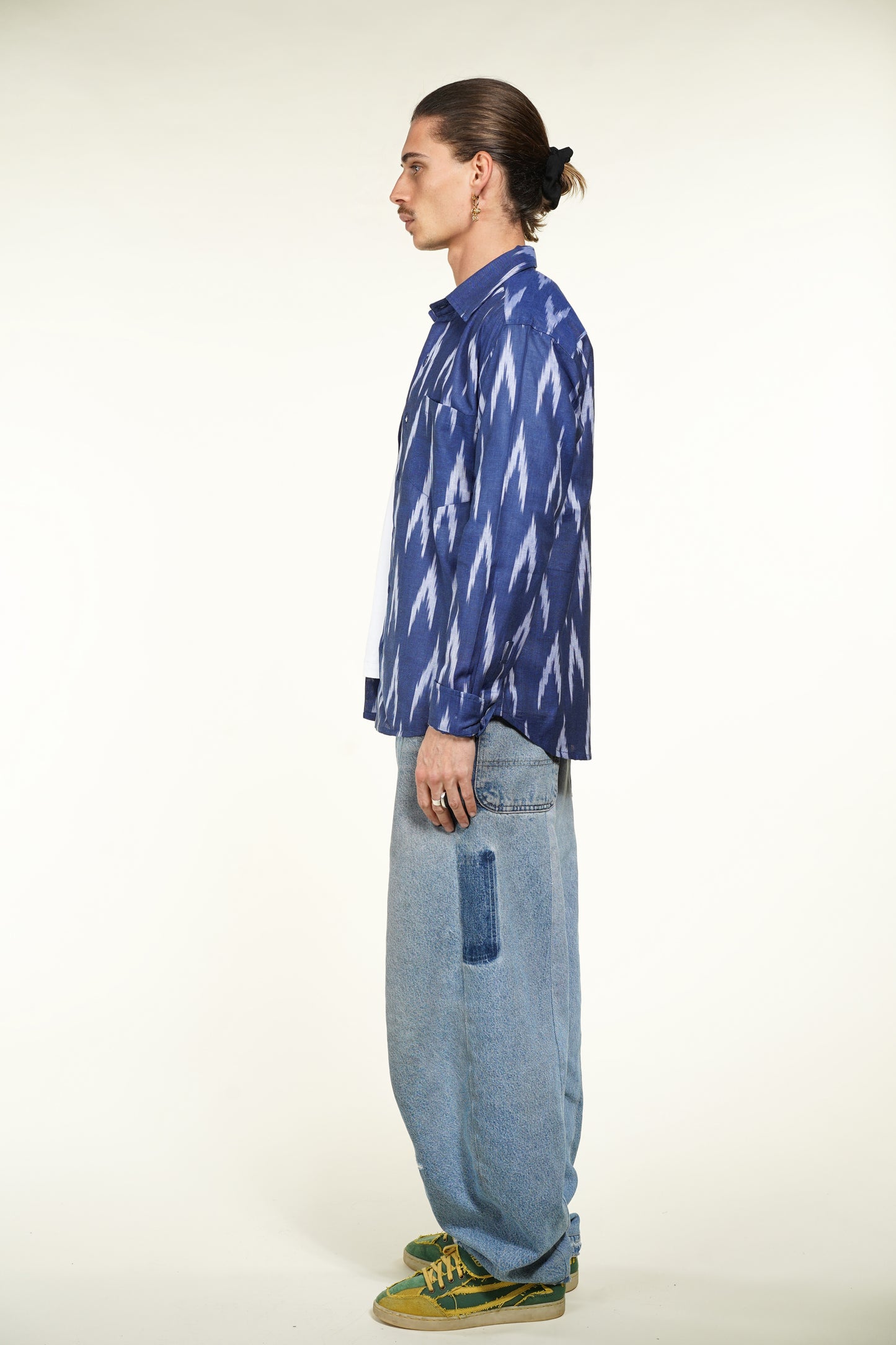 CHEMISE HOMME MANCHES LONGUES IKAT BLEU