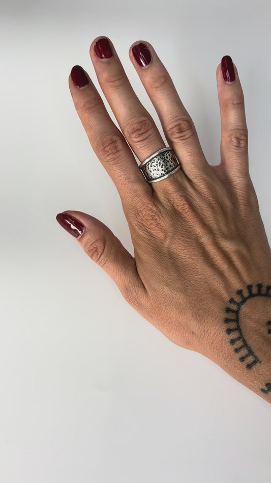 Bague "Brute" – Argent martelé