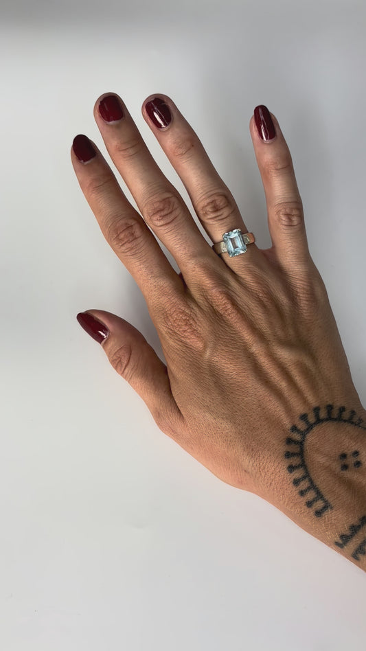 Bague Azaan – Aigue-marine